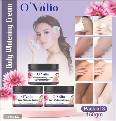 Ovalio Spot Removal , Skin Whitening  Brightening Body Cream For Men  Women (50 g)(Pack Of 3)-thumb0