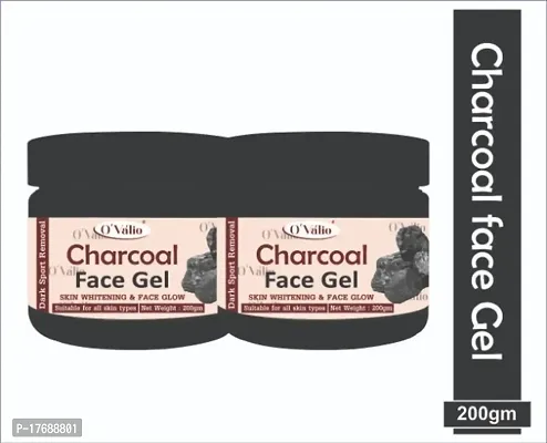 Charcoal Activated Exfoliating Cleansing Blackhead Removal Face Gel (Pack Of 2)(200 GM)