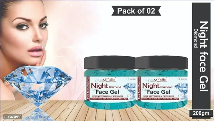 Night Diamond Face Massage Invigorate  Rejuvenate Skin Face Gel (Pack Of 2 )(200 GM)-thumb0