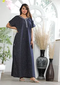 Stylish Fancy Cotton Printed Maxi Nighty For Women-thumb3