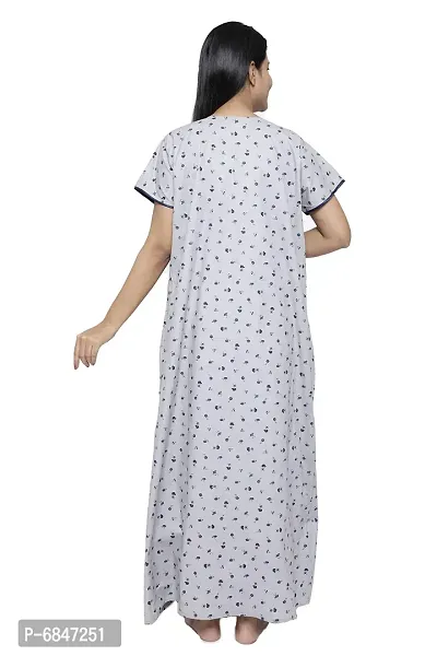 Stylish Fancy Printed Cotton Nighty Gown For Women Pack Of 1-thumb3