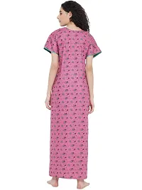 Stylish Fancy Printed Cotton Nighty Gown For Women Pack Of 1-thumb1