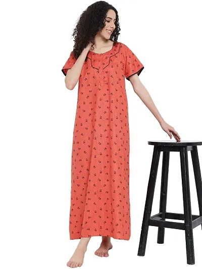 Fancy Cotton Printed Nighty/Gown