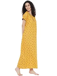 Stylish Fancy Printed Cotton Nighty Gown For Women Pack Of 1-thumb2