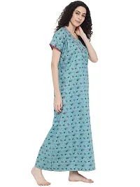 Stylish Fancy Printed Cotton Nighty Gown For Women Pack Of 1-thumb4