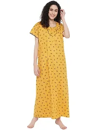 Stylish Fancy Printed Cotton Nighty Gown For Women Pack Of 1-thumb3