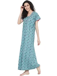 Stylish Fancy Printed Cotton Nighty Gown For Women Pack Of 1-thumb3