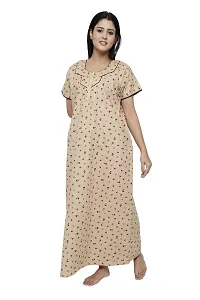 Stylish Fancy Printed Cotton Nighty Gown For Women Pack Of 1-thumb3