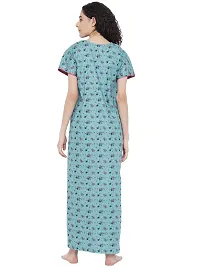 Stylish Fancy Printed Cotton Nighty Gown For Women Pack Of 1-thumb1