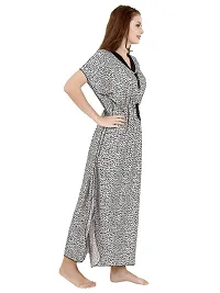 Stylish Fancy Satin Plain Maxi Kaftan Nighty Gown For Women Pack Of 1-thumb2