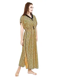 Stylish Fancy Satin Plain Maxi Kaftan Nighty Gown For Women Pack Of 1-thumb2