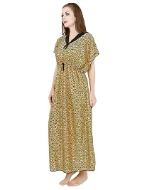 Stylish Fancy Satin Plain Maxi Kaftan Nighty Gown For Women Pack Of 1-thumb3