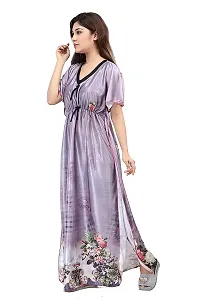 Stylish Fancy Printed Satin Maxi Kaftan Nighty Gown For Women Pack Of 2-thumb2