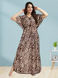 Fancy satin printed kaftan nighty-thumb1