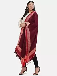 Stylish Fancy Wool Maroon Shawls For Women-thumb3