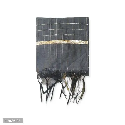Stylish Fancy Soft Silk Solid Checked Dupatta For Women-thumb2