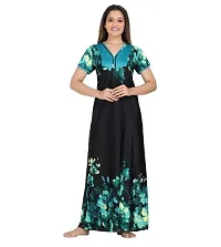 Veshvilla Women's Print Regular Maxi Nighty (Rama)-thumb2