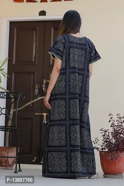 Stylish Fancy Cotton Printed Maxi Nighty For Women-thumb4