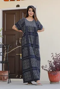 Stylish Fancy Cotton Printed Maxi Nighty For Women-thumb1