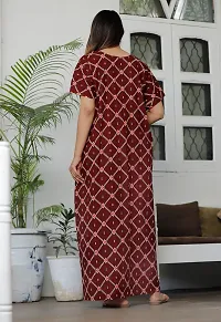 Embroidery Cotton Printed Nighty/Gown-thumb1