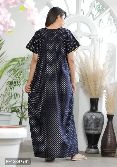 Stylish Fancy Cotton Printed Maxi Nighty For Women-thumb2