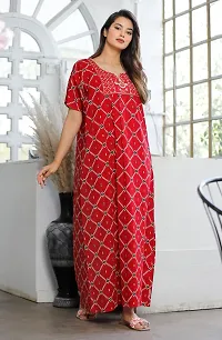 Embroidery Cotton Printed Nighty/Gown-thumb3