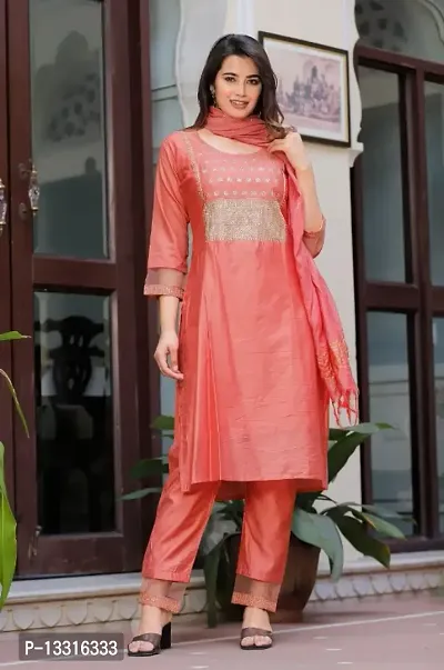 Women Stylish Kurta Bottom with Dupatta-thumb0