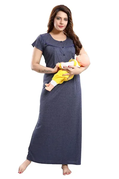 New Launch!! Cotton Maternity/Feeding/Nursing Nighty For Women