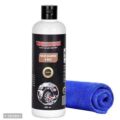 UNIESHINE Shampoo  Wax (500ML) with Microfiber Cloth