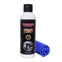 UNIESHINE 200ML Car wash shampoo  wax with microfiber cloth-thumb1