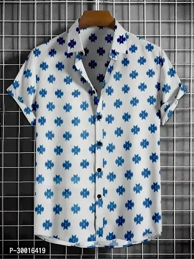 Stylish Multicoloured Cotton Printed Casual Shirt For Men-thumb4