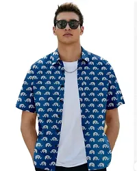 Stylish Multicoloured Cotton Printed Casual Shirt For Men-thumb1