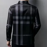 Stylish Black Polyester Checked Casual Shirt For Men-thumb1