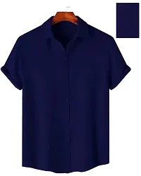 Classic Polycotton Solid Casual Shirt for Men-thumb1