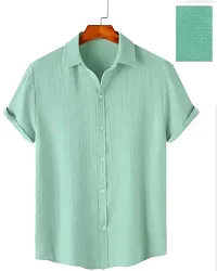 Classic Polycotton Solid Casual Shirt for Men-thumb3