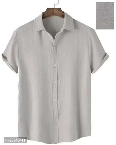 Classic Polycotton Solid Casual Shirt for Men-thumb4