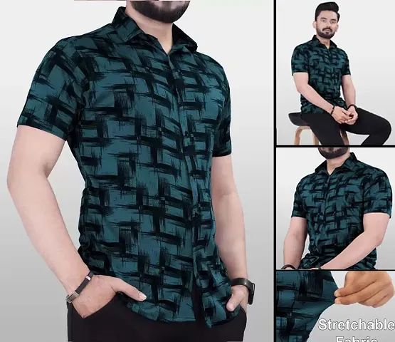 Pretty Multicolored Nylon Printed Casual Shirts For Men