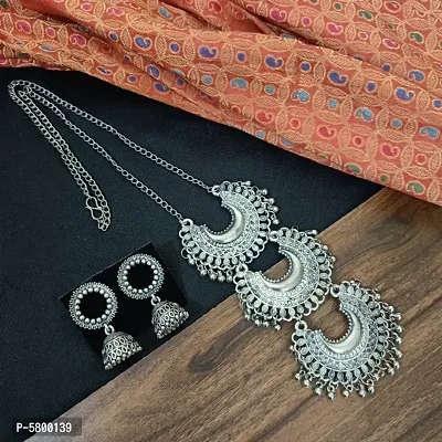 Designer Long Pendant Chain With Earrings