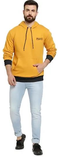 Classic Fleece Solid Hoodie Sweatshirts for Men-thumb5