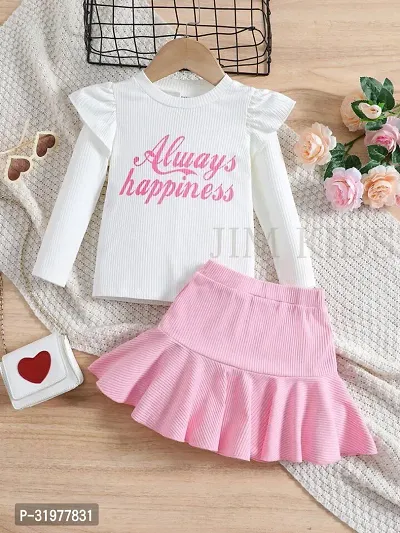 Stylish Cotton Blend Clothing Set for Kids Girl-thumb0