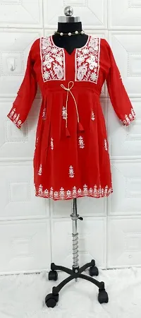 Classic Georgette Embroidered Short Kurtis for Women-thumb2