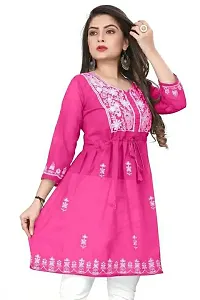 HOT  SELLING  Staylish Trendy  Fox Georgette Fabric With Beautifull Embroidery Work Kurti For Women  Girls-thumb3