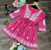 HOT  SELLING  Staylish Trendy  Fox Georgette Fabric With Beautifull Embroidery Work Kurti For Women  Girls-thumb1