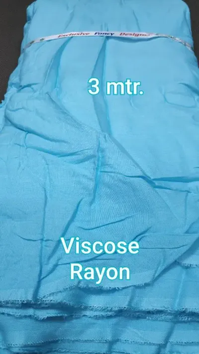 Stylish Viscose Rayon Solid Unstitched Fabric