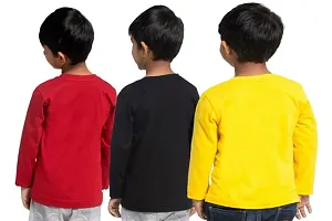 Trendy Full Sleeve Printed T-shirts Combo For Baby Boys Pack of 3-thumb1