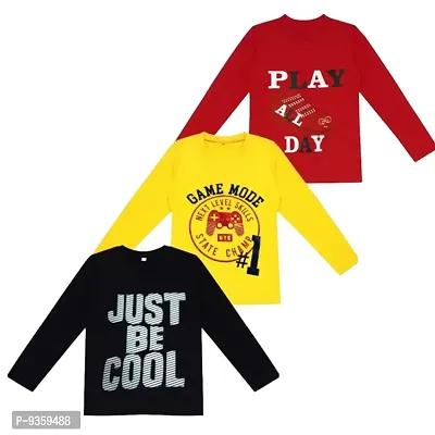 Boys Multicolour Printed Tshirts (Pack of 3)-thumb0