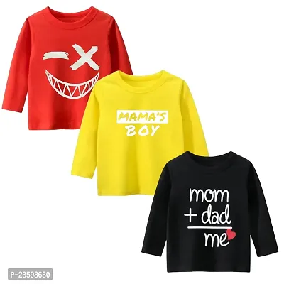 Trendy Boys Printed Fullsleeve Tshirts Pack of 3