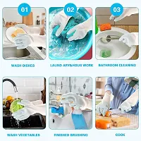 Natural Rubber Dish Washing Kitchen Bathroom Toilet Cleaning Safety Hand Gloves G-38-thumb4