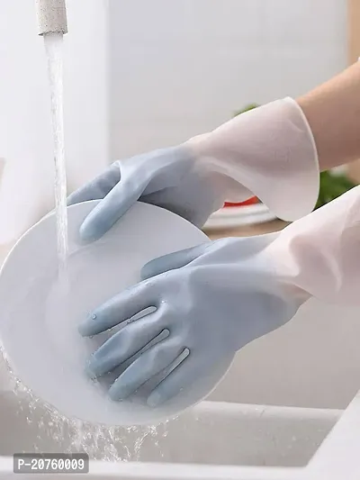 Natural Rubber Dish Washing Kitchen Bathroom Toilet Cleaning Safety Hand Gloves G-92