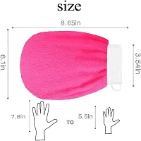 Exfoliating Gloves for Face Body Scrubs Treatments Silk Exfoliator Scrubber or Facial Microdermabrasion for Shower Large Size for Men and Women B-115-thumb1